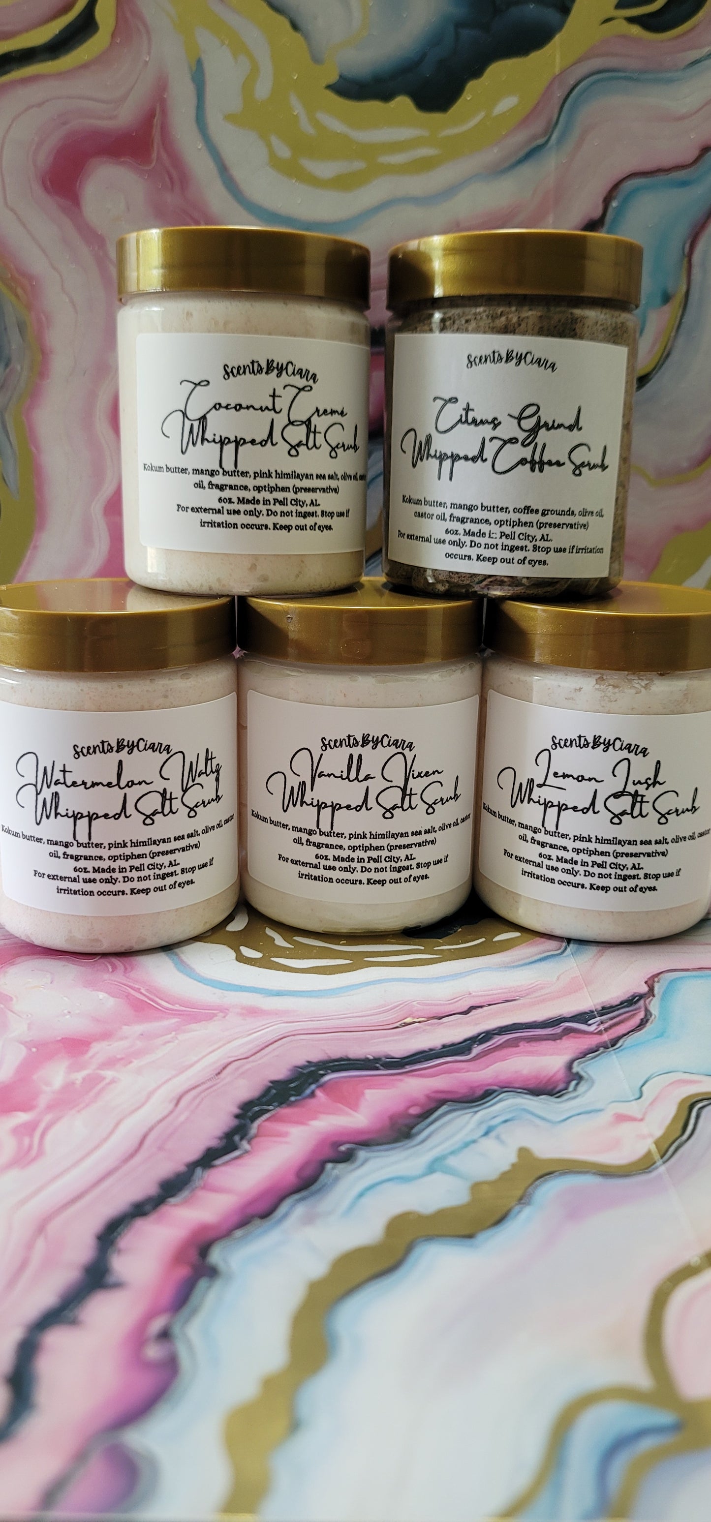 Watermelon Waltz Whipped Salt Scrub 6oz.