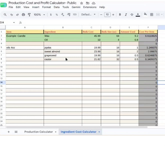 Product Cost & Profit Calculator for Small Businesses